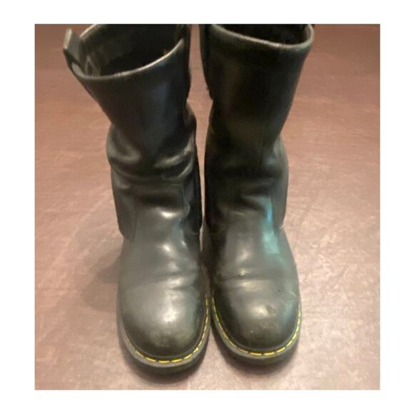 Dr. Martens Industrial Steel Toe Safety Work Boots Black Leather 9M/10W Pull-On - Picture 1 of 12